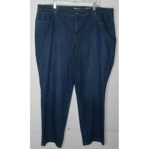 Style & Co Denim Jeans Womens Plus 22WP Stretch Straight Leg High Rise Dark Wash